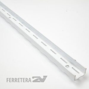 Riel para estanteria Blanco  0.50 mt.