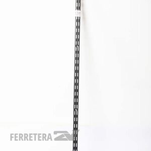 Riel para estanteria Negro 0,75 mts.