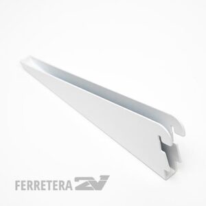 Mensula para riel  37 cm. Blanca X 20 UN.