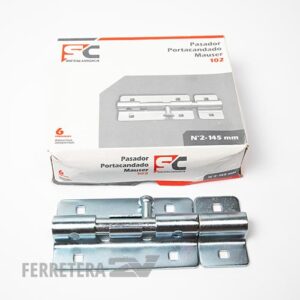 Pasador con portacandado crom. MAUSER Nº 1 x 6 un.