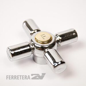 Volante plastico p/juego canilla Cruz cromo-oro*