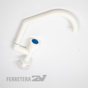 Canilla de mesada plastica p/curvo  de un agua ALTO*