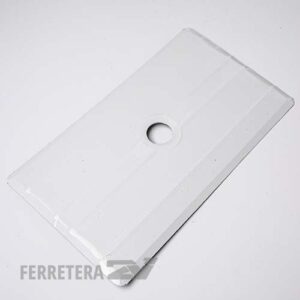 Tapa sobre tapa de acero blanca