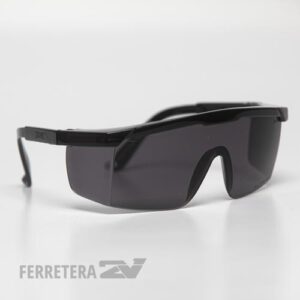 Anteojos Protector POLICARBONATO UV Negro con Patilla Regulable*