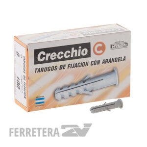 Tarugo Nylon c/ Arandela CRECCHIO 8 mm. ( x 100 und.*)