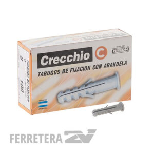 Tarugo Nylon c/ Arandela CRECCHIO 6 mm.( x 100 unid.)*