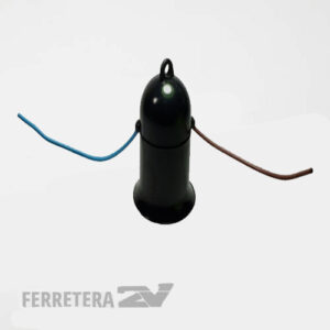 Porta Lampara Negra 2 PZAS C/ CHICOTE CERTIFICADO*  -