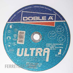 DISCO DE CORTE RECTO  ACERO 230 X 2 X 22 DOBLE A*