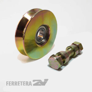 Ruedas Acero Porton V 50 mm. - 1 Ruleman*