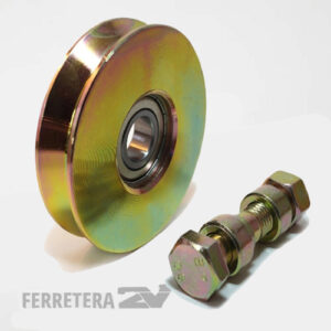 Ruedas Acero Porton V 70 mm. -1 Ruleman*
