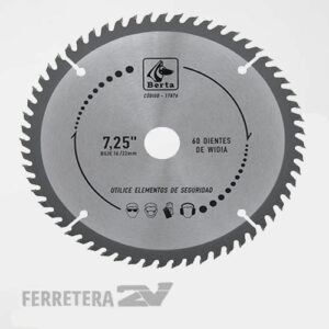 Disco Sierra Circular 185 mm. 60 dientes Widias (7.25) *