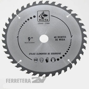 Disco Sierra Circular 230 mm. 40 dientes Widias(9) *