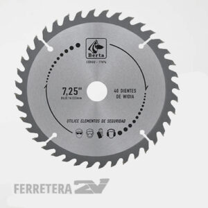 Disco Sierra Circular 185 mm. 40 dientes Widias (7.25) *