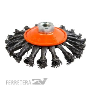 Cepillo Disco para Amoladora Conico Trenzada 100 mm. *