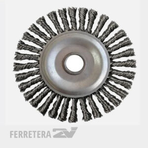 Cepillo Circular Acero plano recto trenzado s/tuerca 100*
