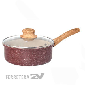 CACEROLA 18 cm. ANTIADHERENTE FORJADO BORDO*
