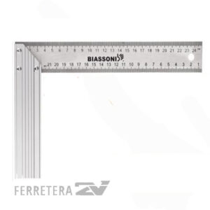 ESCUADRA CARPINTERO Hoja acero inox. m/alum. Biassoni 992944*