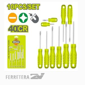 SET DE 10 DESTORNILLADORES 40cr  DYLLU*