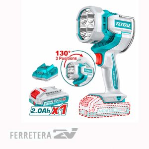 Linterna LED 20V 2000 Lumens INDUSTRIAL (bateria y cargador) TOTAL  *