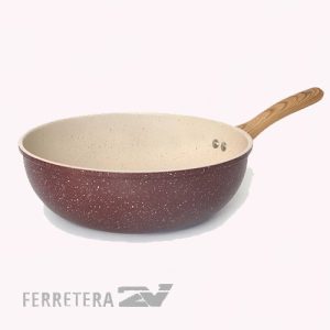 WOK  Antiadherente 28 cm.BORDO*