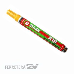 Marcador Industrial U-Mark A10 Amarillo x 12un*