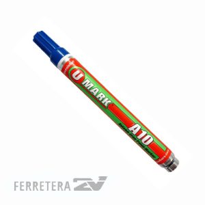 Marcador Industrial U-Mark A10 Azul x 12un*