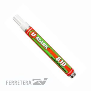 Marcador Industrial U-Mark A10 Blanco x 12un*