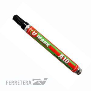 Marcador Industrial U-Mark A10 Negro x 12un*