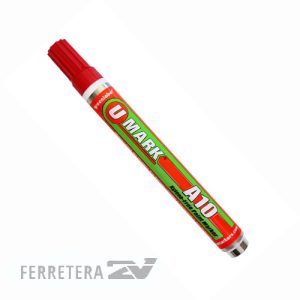 Marcador Industrial U-Mark A10 Rojo x 12un*