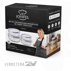 CONTENEDOR SET X 4 HERMETICOS REDONDOS*