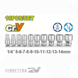 SET DE BOCALLAVES 1/4 10 PCS. DYLLU DTST4410*