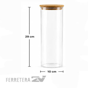 Frasco Circular Tapa Bamboo 29cm*
