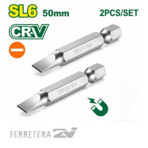 Set 2 Puntas pa Atornillador SL6 50mm DTSV2K24 DYLLU*