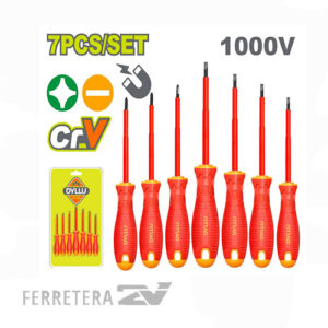 Set de 7 Destorniladores Aislaos Cr-V DTSS7407 DYLLU*