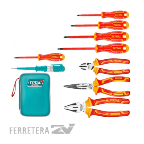 Estuche de Herramientas Aisladas de 9Pcs  TOTAL*