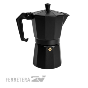 Cafetera Aluminio Negra tipo Italiana N° 9*